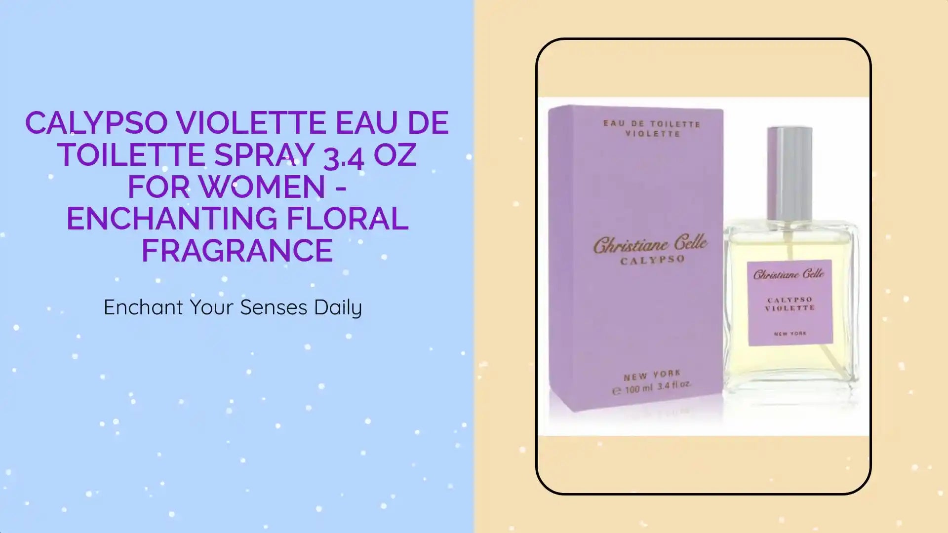 Calypso Violette Eau De Toilette Spray 3.4 oz for Women - Enchanting Floral Fragrance by@Outfy