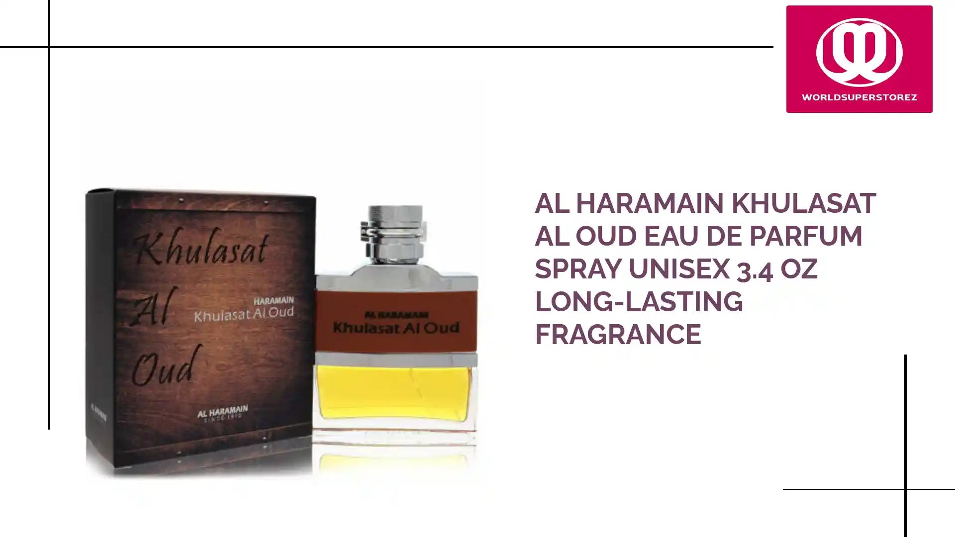 Al Haramain Khulasat Al Oud Eau De Parfum Spray Unisex 3.4 oz Long-Lasting Fragrance by@Outfy