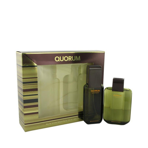 QUORUM by Antonio Puig Gift Set -- 3.3 oz Eau De Toilette Spray + 3.3 oz After Shave After Shave