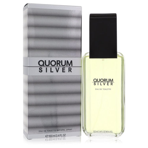 Quorum Silver by PuigEau De Toilette Spray 3.4 oz 3.4 oz / 100 ml / Alcohol, Amber, Woody, Aldehyde, Oils Men