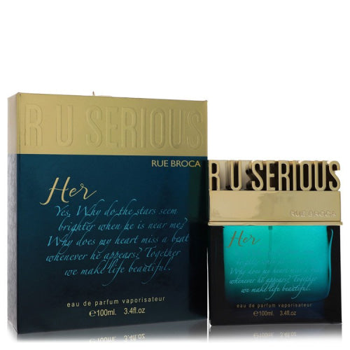 R U Serious Her by Rue BrocaEau De Parfum Spray 3.4 oz 3.4 oz / 100 ml / Alcohol, Amber, Woody, Aldehyde, Oils Women