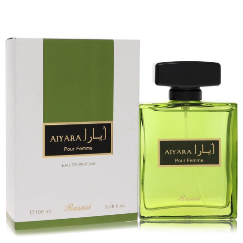 Rasasi Aiyara by RasasiEau De Parfum Spray 3.38 oz 3.38 oz / 100 ml / Alcohol, Amber, Woody, Aldehyde, Oils Women