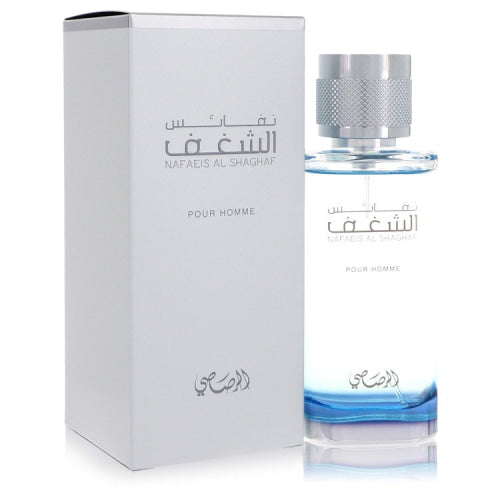 Rasasi Nafaeis Al Shaghaf by RasasiEau De Parfum Spray 3.4 oz 3.4 oz / 100 ml / Alcohol, Amber, Woody, Aldehyde, Oils Men