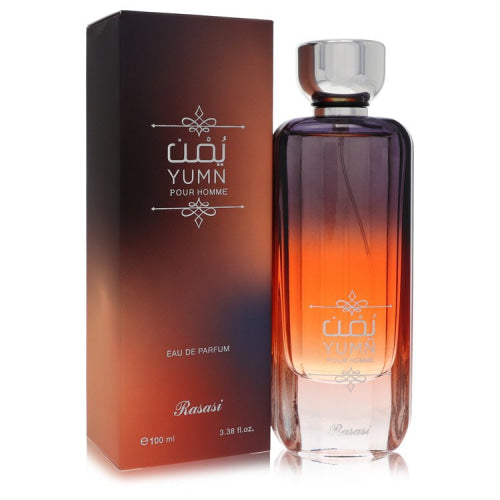 Rasasi Yumn by RasasiEau De Parfum Spray 3.38 oz 3.38 oz / 100 ml / Alcohol, Amber, Woody, Aldehyde, Oils Men
