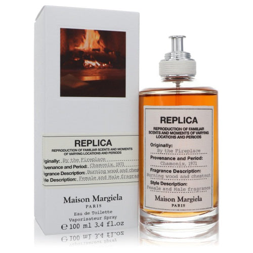 Replica By The Fireplace by Maison MargielaEau De Toilette Spray (Unisex) 3.4 oz 3.4 oz / 100 ml / Alcohol, Amber, Woody, Aldehyde, Oils