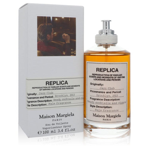 Replica Jazz Club by Maison MargielaEau De Toilette Spray (Unisex) 3.4 oz 3.4 oz / 100 ml / Alcohol, Amber, Woody, Aldehyde, Oils Unisex