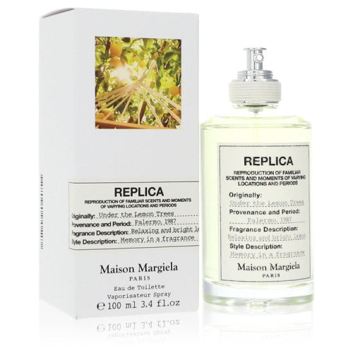Replica Under The Lemon Trees by Maison MargielaEau De Toilette Spray (Unisex) 3.4 oz 3.4 oz / 100 ml / Alcohol, Amber, Woody, Aldehyde,