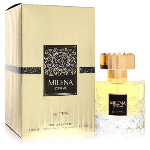 Riiffs Milena Extreme by RiiffsEau De Parfum Spray 3.4 oz 3.4 oz / 100 ml / Alcohol, Amber, Woody, Aldehyde, Oils Men