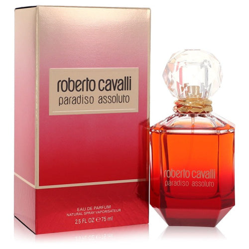 Roberto Cavalli Paradiso Assoluto by Roberto CavalliEau De Parfum Spray 2.5 oz 2.5 oz / 75 ml / Alcohol, Amber, Woody, Aldehyde, Oils Women