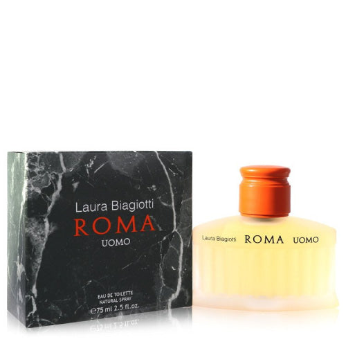 Roma by Laura BiagiottiEau De Toilette Spray 2.5 oz 2.5 oz / 75 ml / Alcohol, Amber, Woody, Aldehyde, Oils Men