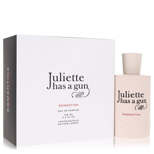Romantina by Juliette Has A GunEau De Parfum Spray 3.3 oz 3.3 oz / 100 ml / Alcohol, Amber, Woody, Aldehyde, Oils Women