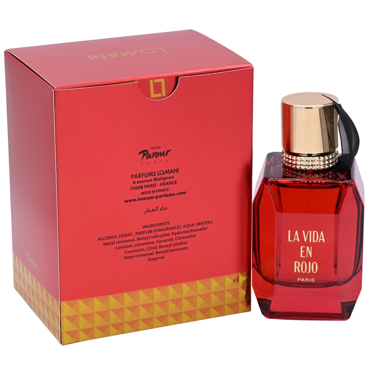 Lomani La Vida En Rojo Eau de Parfum Spray for Women 3.4 oz (100 ml) by Lomani