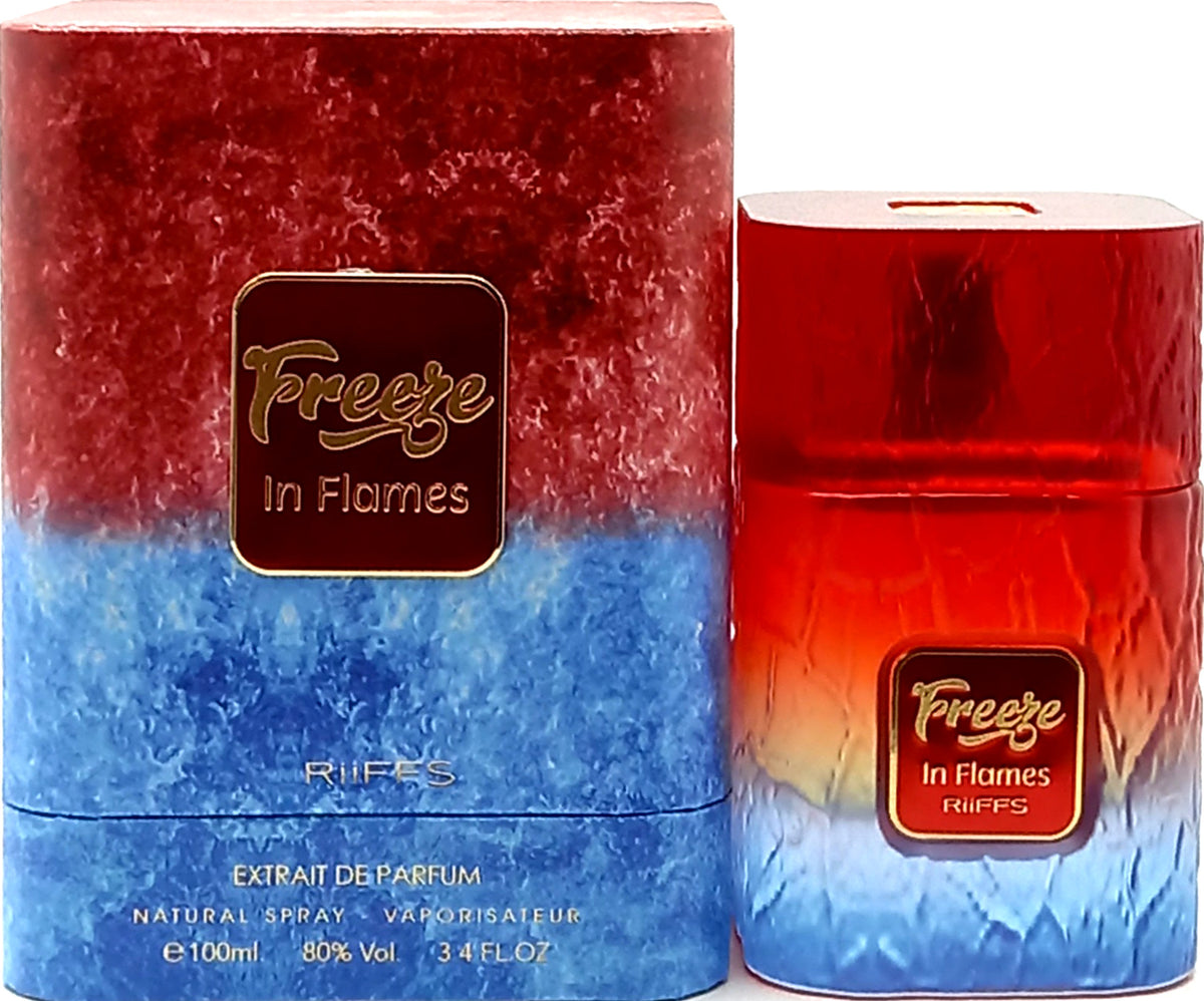 RIIFFS FREEZE IN FLAMES EXTRAIT DE PARFUM SPRAY UNISEX 3.4 Oz / 100 ml BRAND NEW