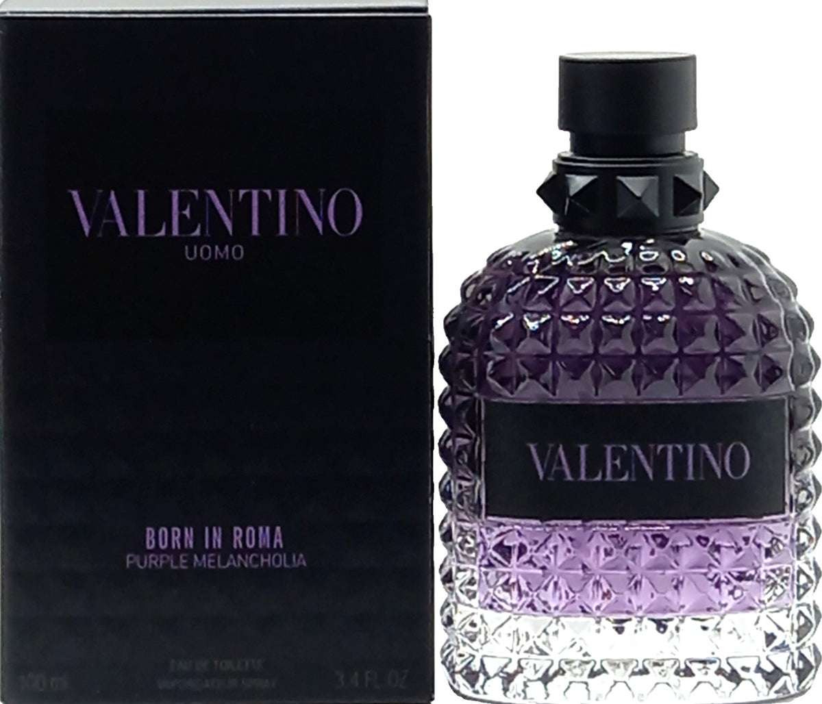 VALENTINO UOMO BORN IN ROMA PURPLE MELANCHOLIA EDT SPRAY FOR MEN 3.4 Oz / 100 ml