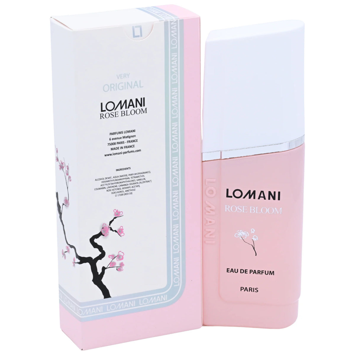 Lomani Rose Bloom Eau de Parfum Spray for Women 3.3 oz (100 ml) - New Retail Box