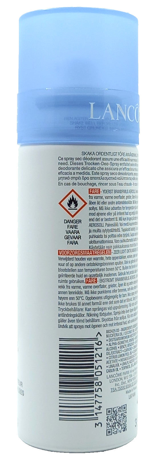 LANCOME BOCAGE DEODORANT SPRAY FOR WOMEN 125 ml / 75 g BRAND NEW ITEM!!!