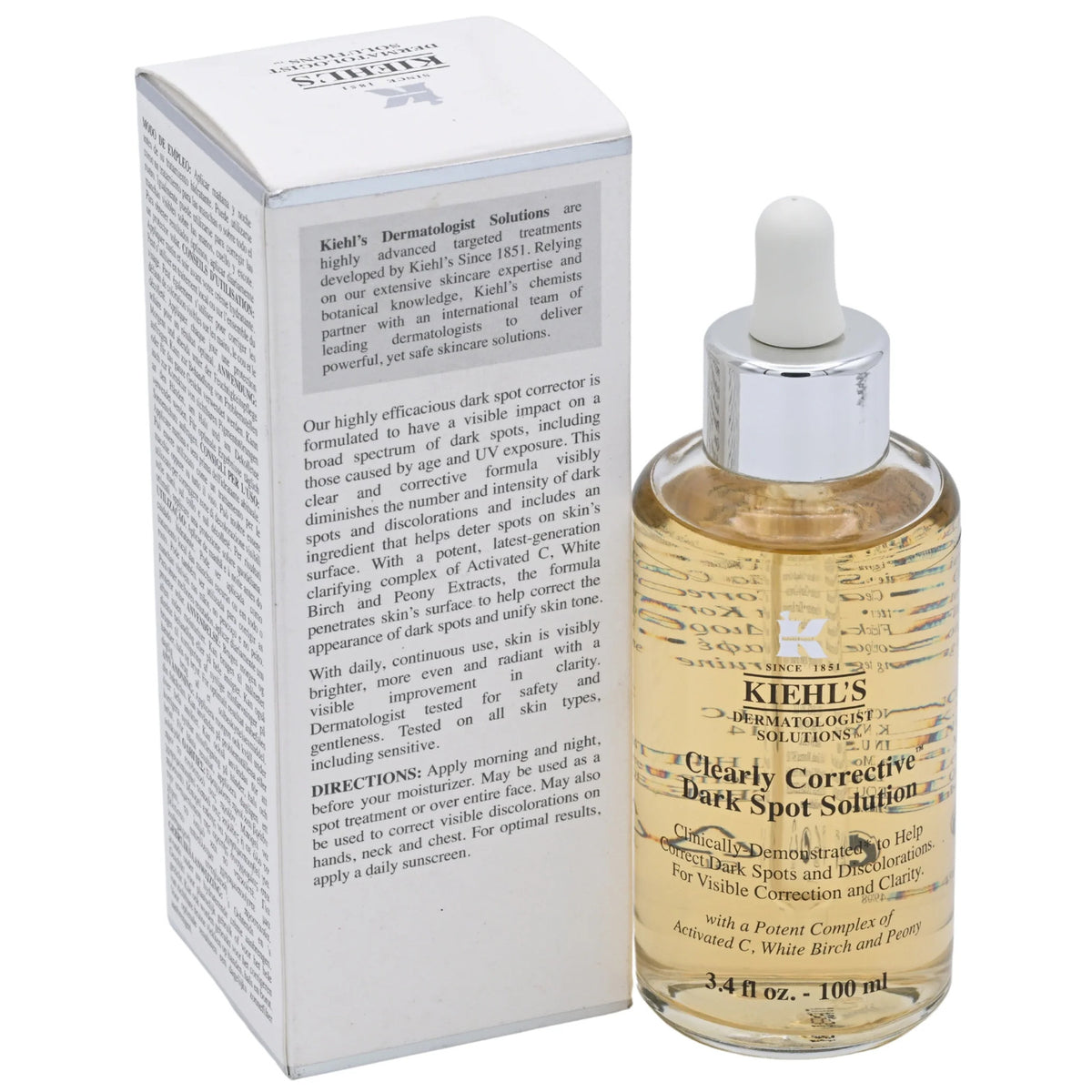 Kiehl'S Clearly Corrective Dark Spot Corrector Face Serum, Unisex, 3.4 oz