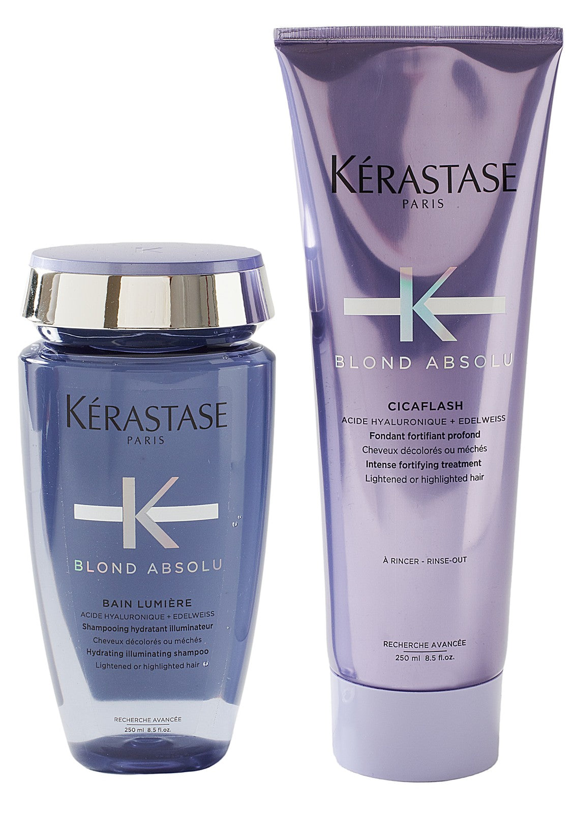 Kerastase Blond Absolu Bain Lumiere & Absolu Cicaflash Conditioner 8.5 oz ea.