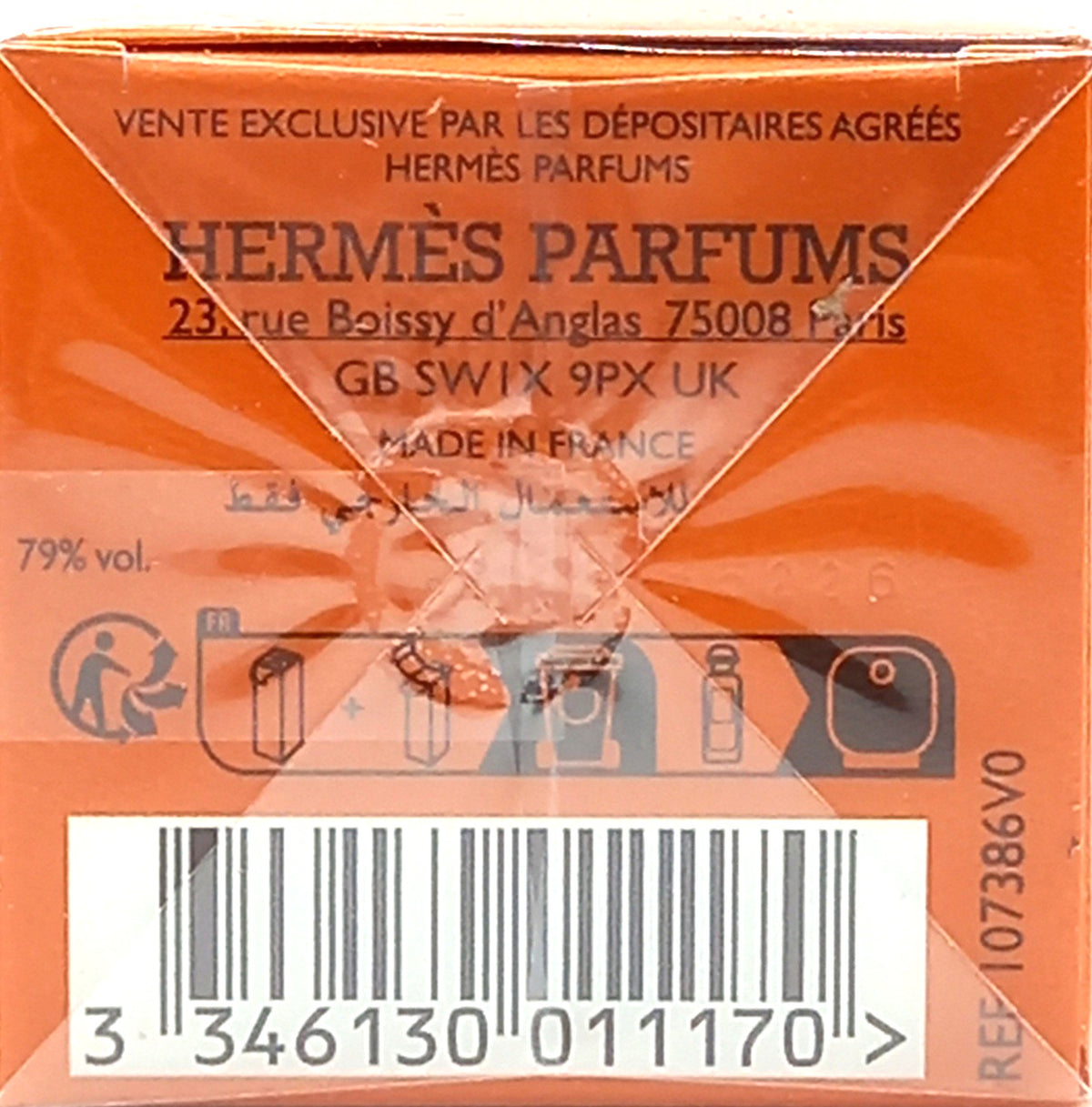 HERMES BEL AMI VETIVER EAU DE TOILETTE SPRAY FOR MEN 3.3 Oz / 100 ml BRAND NEW!