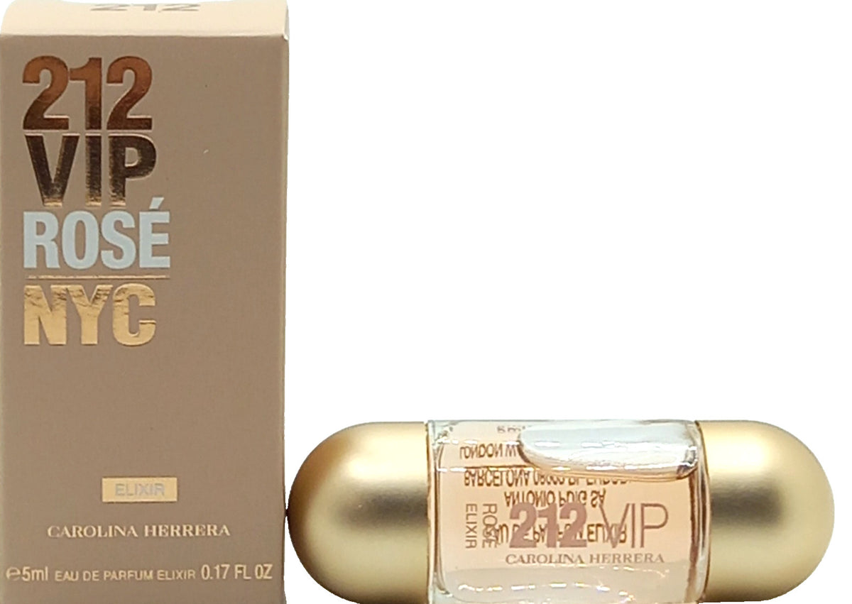 CAROLINA HERRERA 212 VIP ROSE ELIXIR EDP MINI SPLASH WOMEN 0.17 Oz / 5 ml TRAVEL