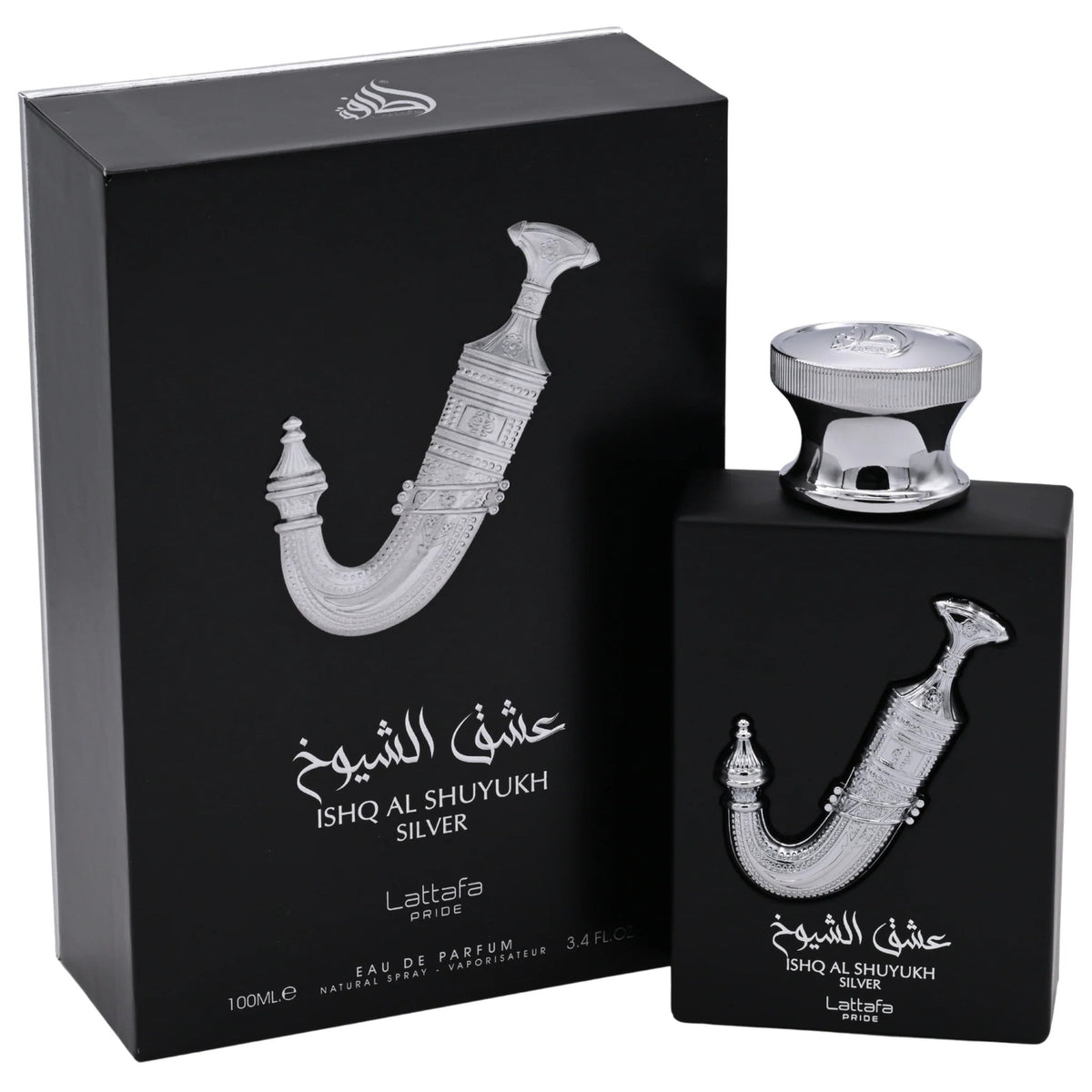 Lattafa Ishq Al Shuyukh Silver EDP Spray Unisex 3.4 oz New Box