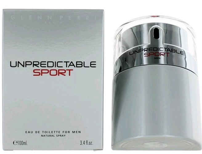 GLENN PERRI UNPREDICTABLE SPORT EAU DE TOILETTE SPRAY FOR MEN 3.4 Oz / 100 ml