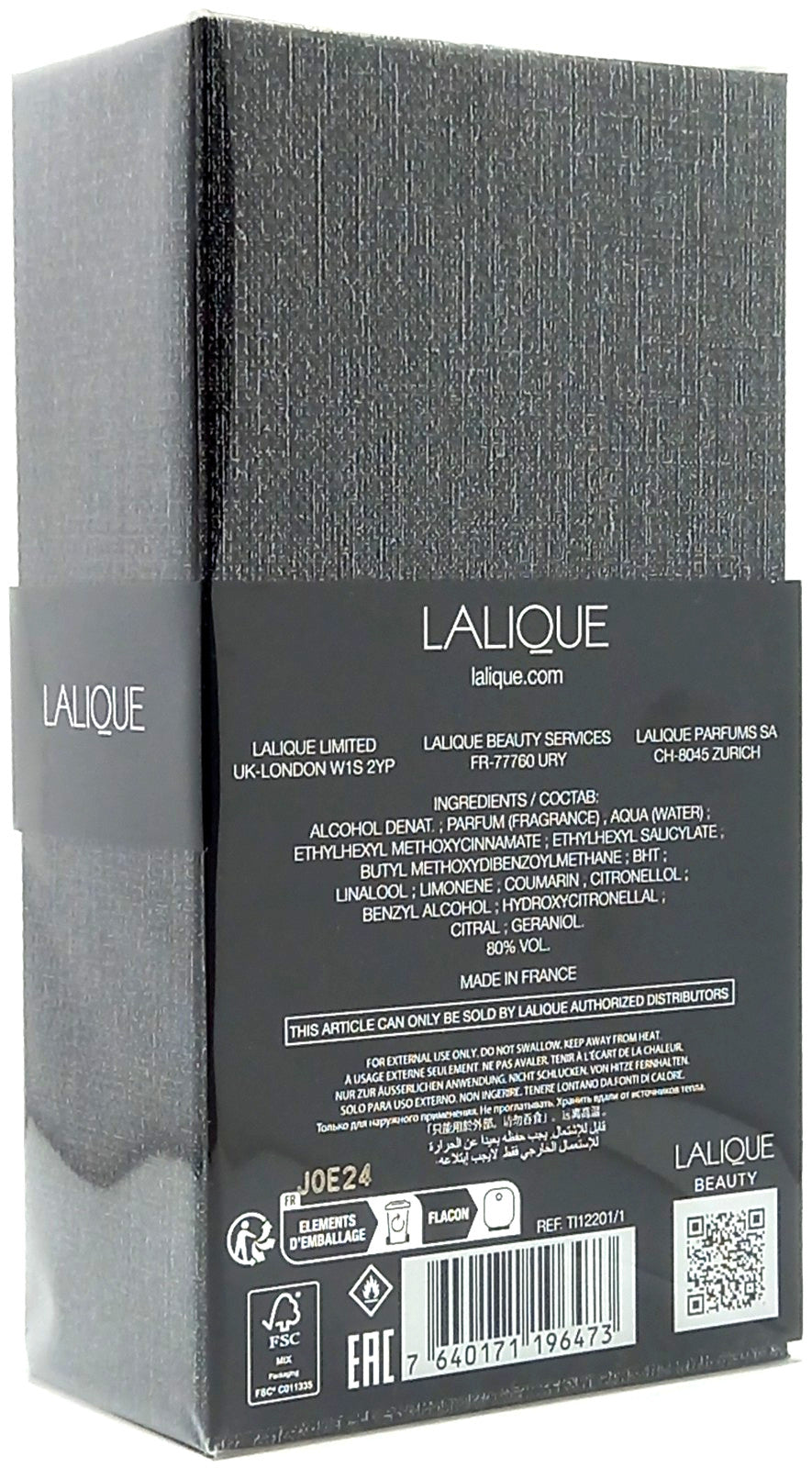 LALIQUE WOODY GOLD EAU DE PARFUM SPRAY UNISEX 3.3 Oz / 100 ml BRAND NEW ITEM!!!