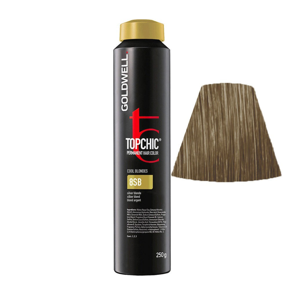 Goldwell Topchic Hair Color (Can) 8SB Silver Blonde 8.6 oz
