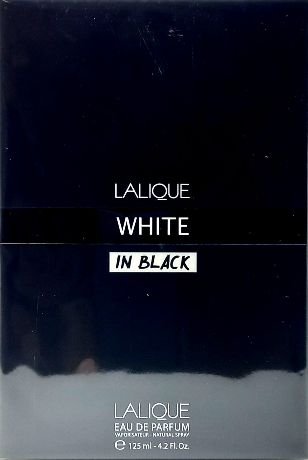 LALIQUE WHITE IN BLACK EAU DE PARFUM SPRAY FOR MEN 4.2 Oz / 125 ml BRAND NEW!!!