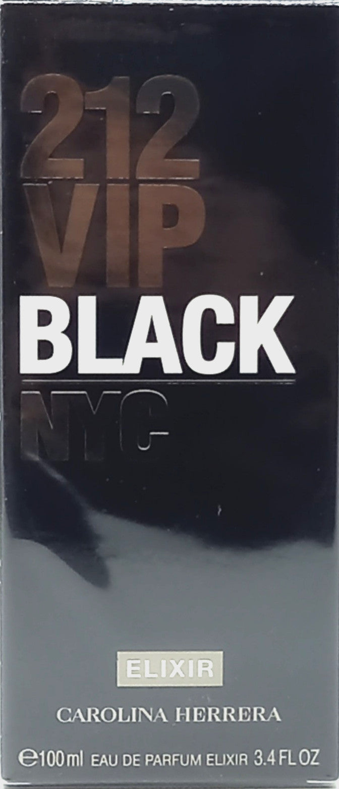 CAROLINA HERRERA 212 VIP BLACK NYC ELIXIR EAU DE PARFUM SPRAY MEN 3.4 Oz / 100ml