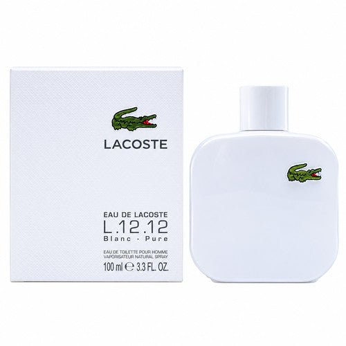 Eau De Lacoste Blanc Pure White L.12.12 Cologne for Men 3.3 / 3.4 oz New In Box