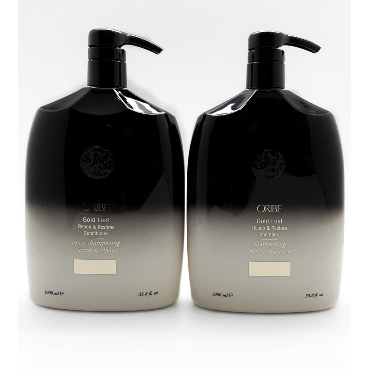 Oribe Gold Lust Repair & Restore Shampoo & Conditioner Liter Duo, Pumps