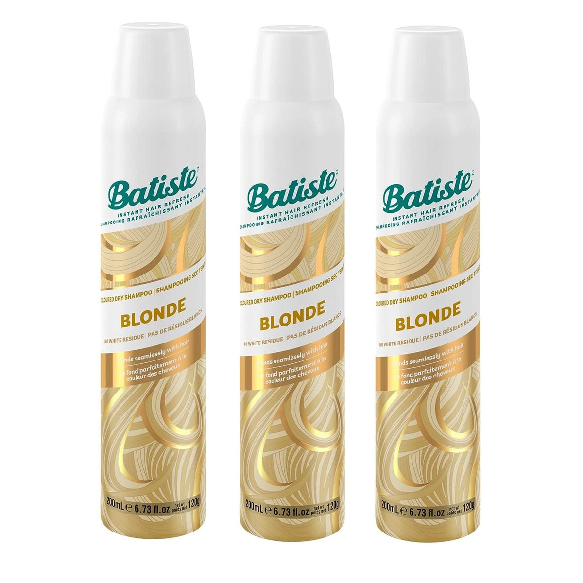 Batiste Dry Shampoo Blonde (3 pack) 200 ml EACH Bottle Fresh