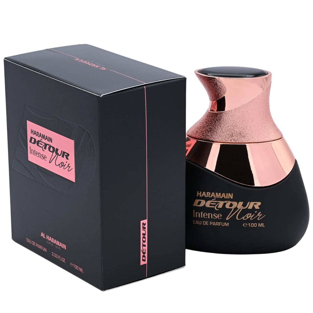 Al Haramain Detour Noir Intense EDP Spray Unisex 3.4 oz 100ml New Box