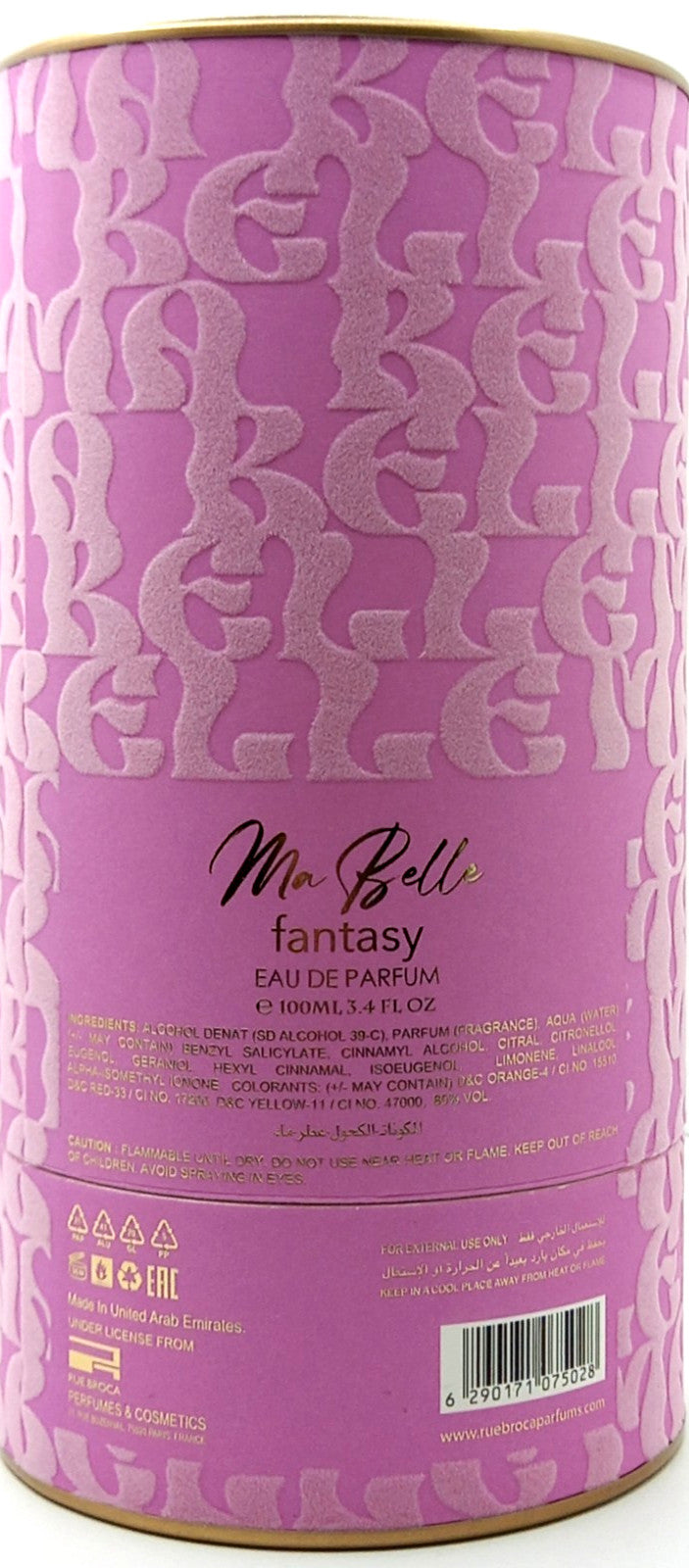 RUE BROCA MA BELLE FANTASY EAU DE PARFUM SPRAY WOMEN 3.4 Oz / 100 ml BRAND NEW!