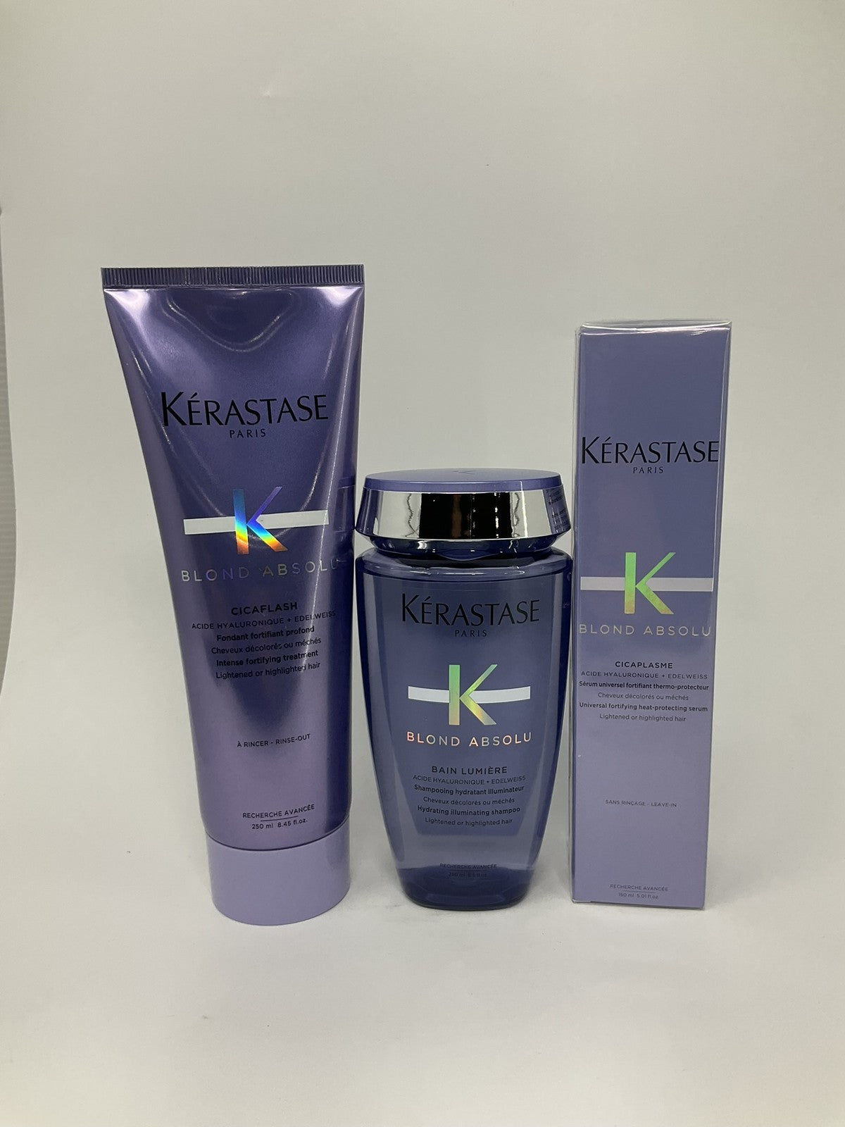 Kerastase Blonde Lumiere Holiday Kit, Bain, Cicaflash Conditioner, Cicaplasme