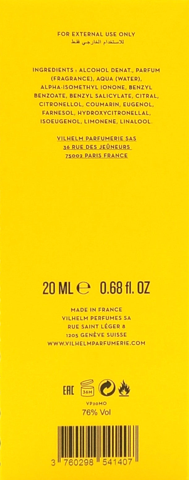 VILHELM PARFUMERIE MOON CARNIVAL EAU DE PARFUM SPRAY UNISEX 0.68 Oz / 20 ml NEW!