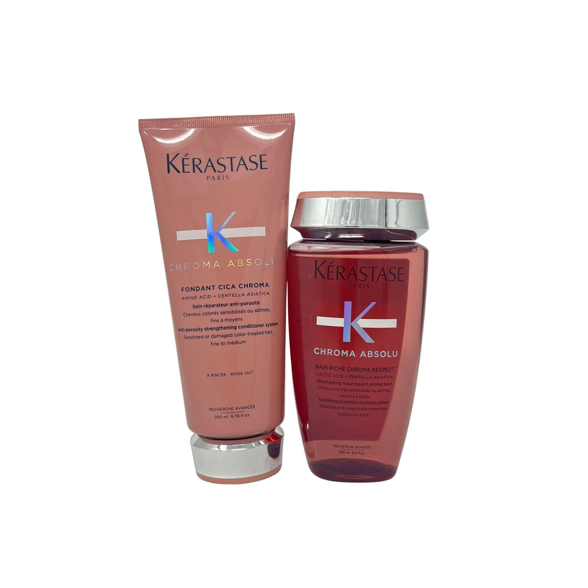 Kerastase Bain RICHE Chroma Respect 8.5 oz and Fondant Cica Chroma 6.8oz