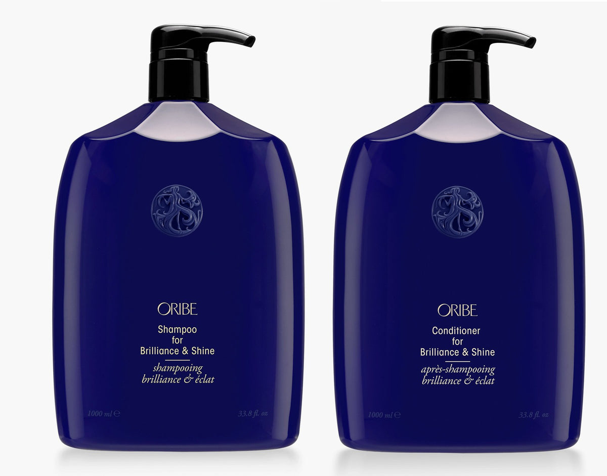 Oribe Brilliance & Shine Shampoo + Conditioner 33.8oz. Each+ 2 PUMPS