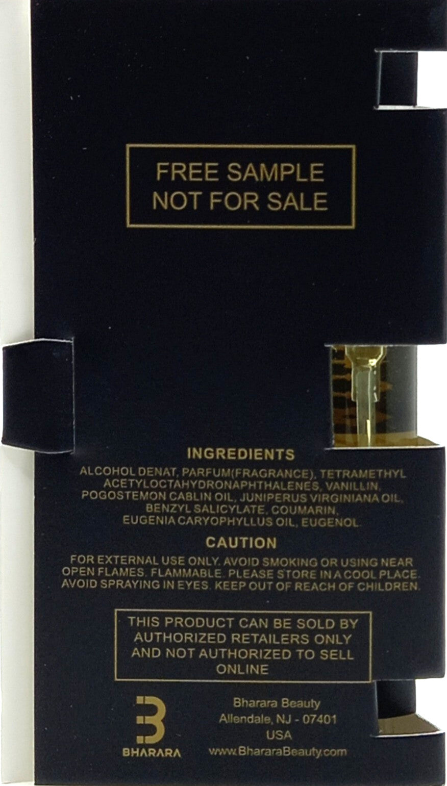 BHARARA PHARAOH RAMESSES II PARFUM SPRAY VIAL UNISEX 0.17 Oz NEW SAMPLE SIZE!!!