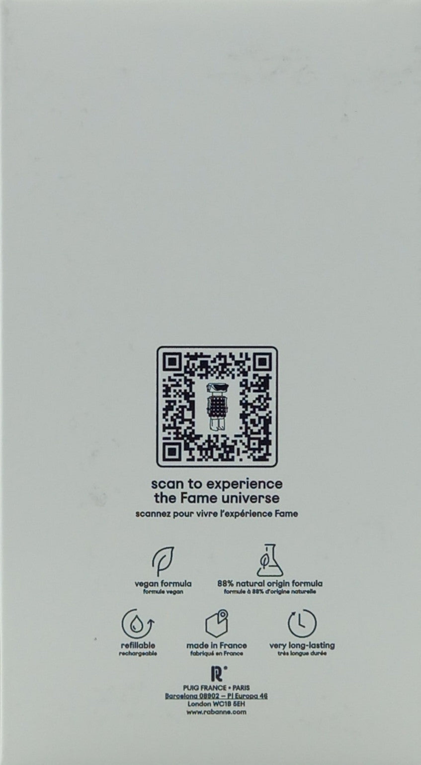 PACO RABANNE FAME INTENSE EAU DE PARFUM SPRAY FOR WOMEN 2.7 Oz / 80 ml BRAND NEW