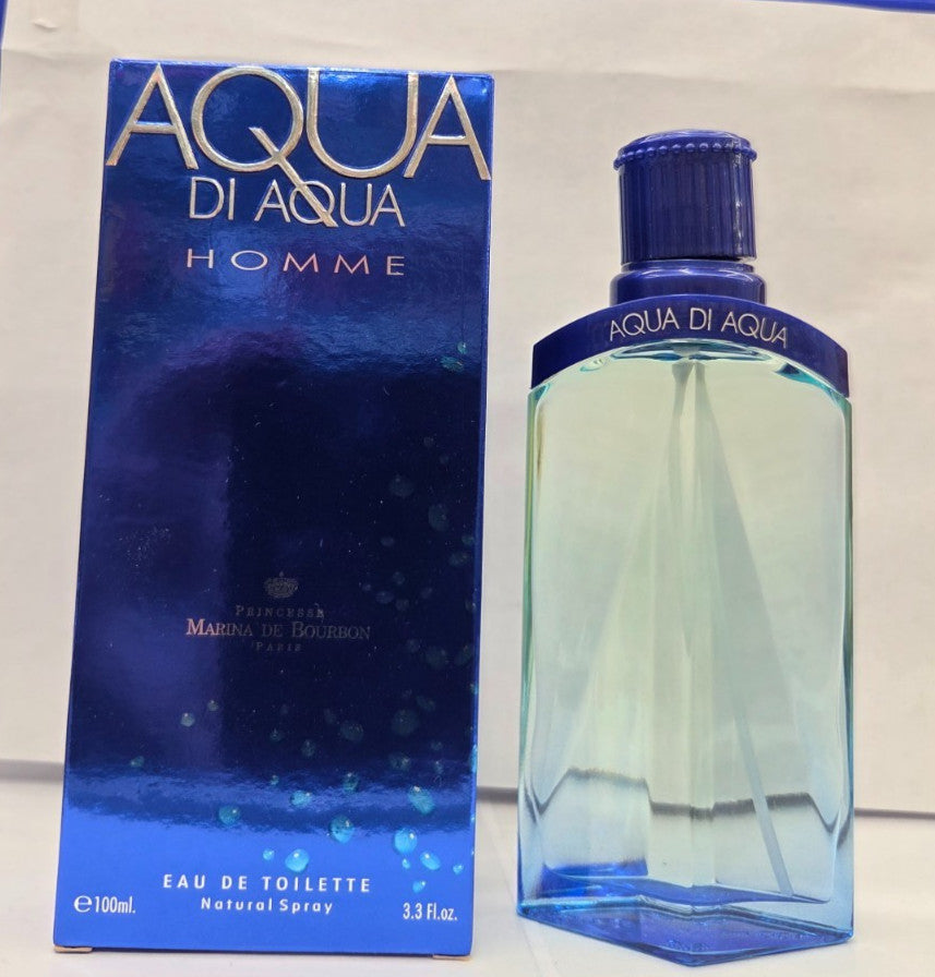 AQUA DI AQUA HOMME BY MARINA DE BOURBON 3.3 OZ / 100 ML EDT SPRAY NIB