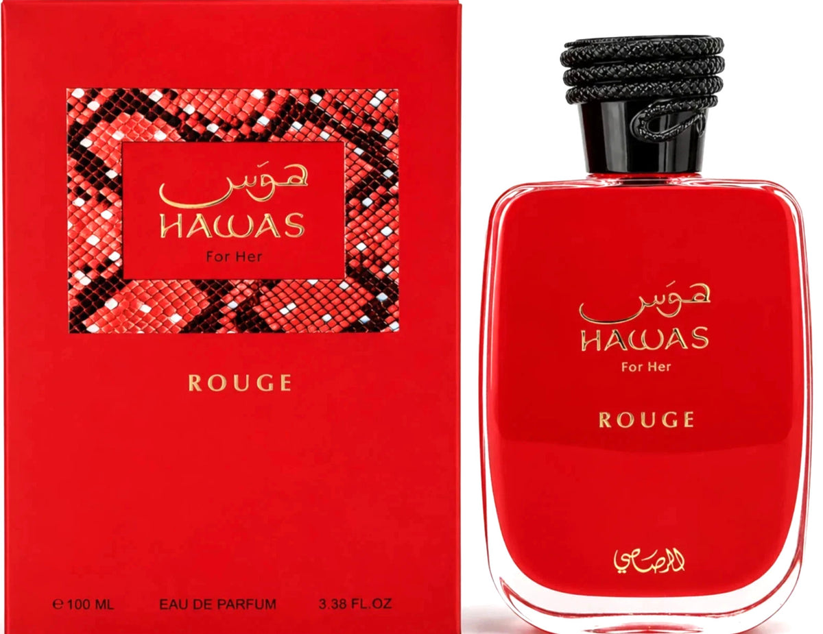 RASASI HAWAS ROUGE FOR HER EAU DE PARFUM SPRAY WOMEN 3.38 Oz / 100 ml BRAND NEW!