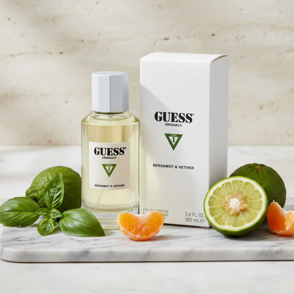 Guess Originals Type 1 Bergamot & Vetiver EDP Spray Unisex 3.4 oz