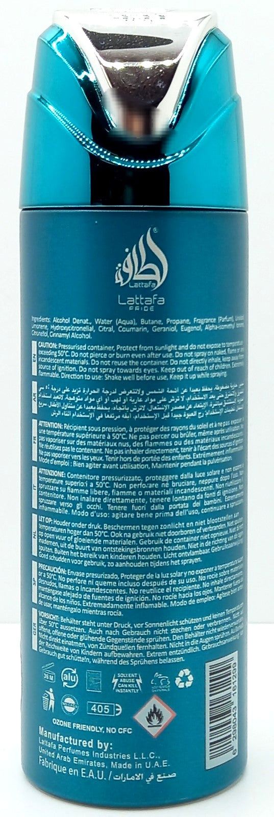 LATTAFA ART OF ARABIA I PERFUMED BODY SPRAY FOR MEN 6.67 Oz / 200 ml BRAND NEW!