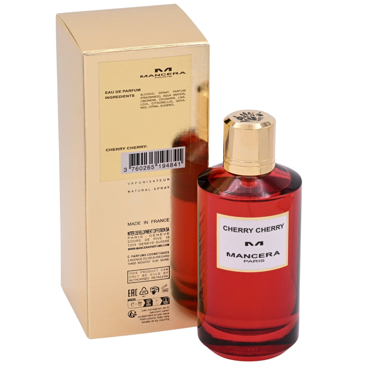 Mancera Cherry EDP Spray Women 4 oz 120ml New Box