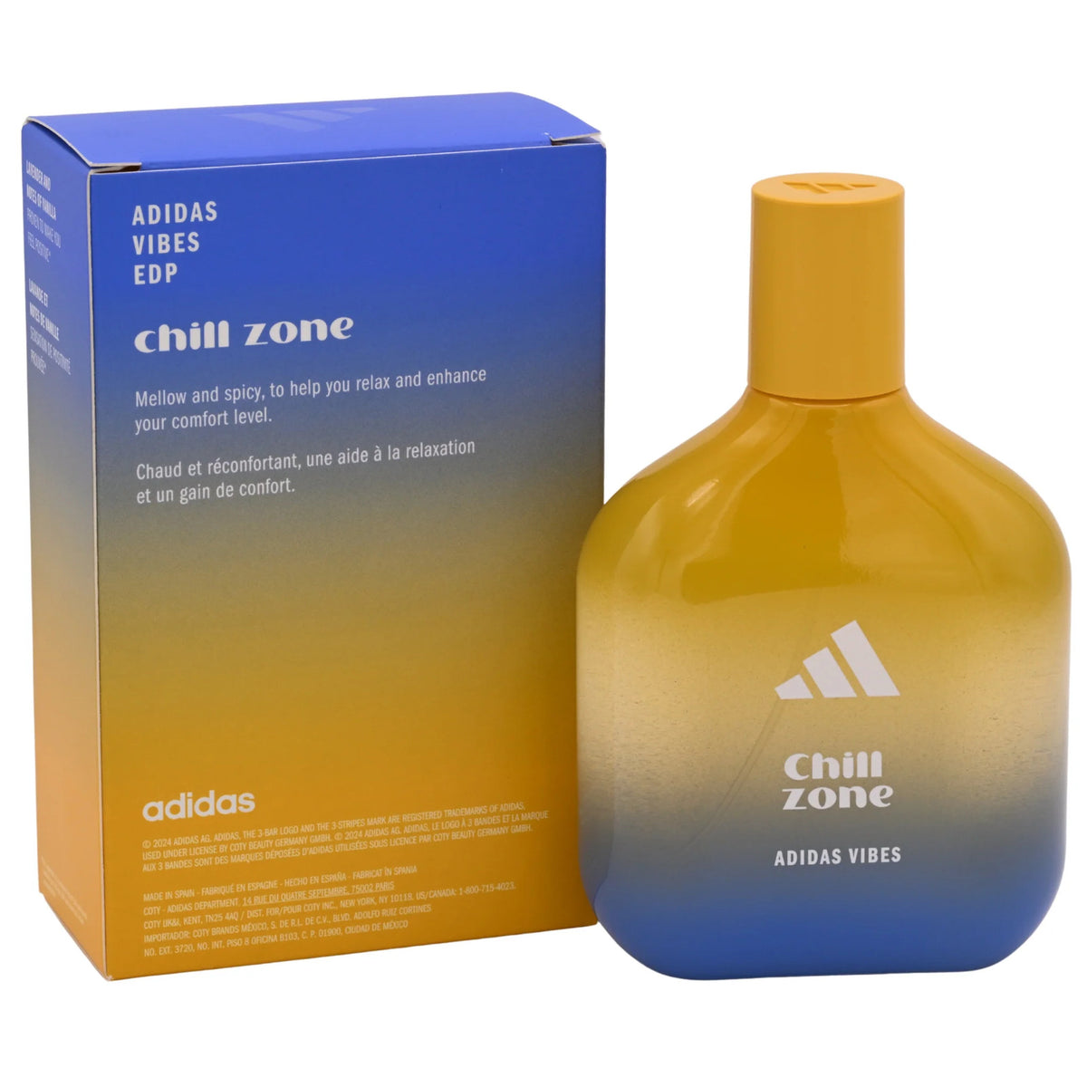 Adidas Vibes Chill Zone EDP Spray Unisex 3.3 oz 100ml New Box