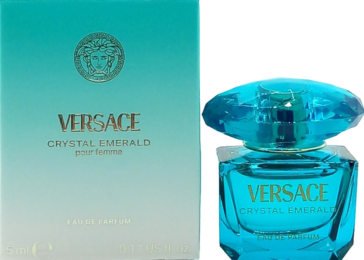 VERSACE CRYSTAL EMERALD EAU DE PARFUM MINI SPLASH 0.17 Oz / 5 ml TRAVEL SIZE!!!