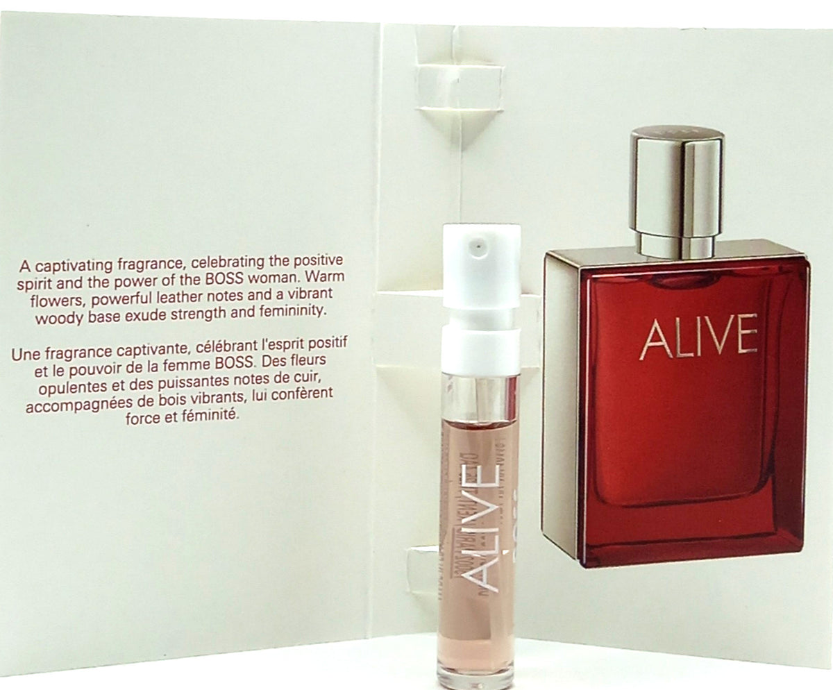 HUGO BOSS ALIVE PARFUM VIAL SPRAY FOR WOMEN 0.04 Oz SAMPLE SIZE!!!