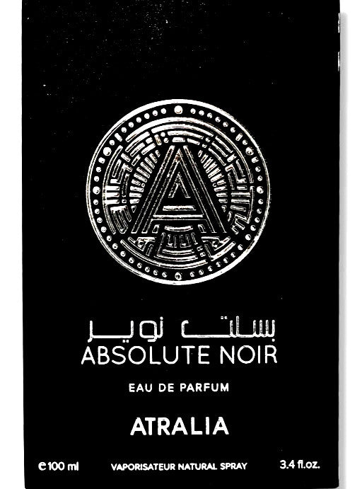 ATRALIA ABSOLUTE NOIR EAU DE PARFUM SPRAY UNISEX 3.4 Oz / 100 ml BRAND NEW ITEM!